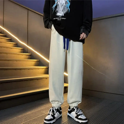 saferido Male Trousers Wide Polyester Men's Casual Pants Cropped Xxxl Cheap Harajuku Fashion Original Clothing 2024 Baggy Vintage Classic
