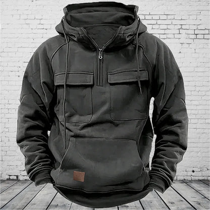 Vintage Men Hoodie Sweatshirt Street Man Clothing Men's Oversized Hooded Pullover Male Retro Harajuku Solid Color Hoody