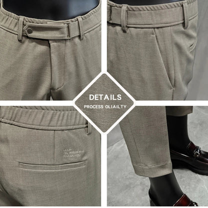 saferido Men Clothing Dress Trousers Spring and Summer Fashion Casual Korean Style Easy Matching Thin Suit Pants Trend Slim Leggings