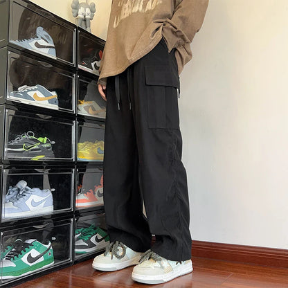 saferido Black Cargo Pants Men Hip Hop Pants Mens Autumn Harem Pant Streetwear Harajuku Jogger Sweatpant Cotton Trousers Male Pants
