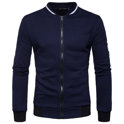 High Quality Plush Zip stand collar casua Jacket Men's Street Windbreaker Coat Men Hot Casual Outer Wear Thick