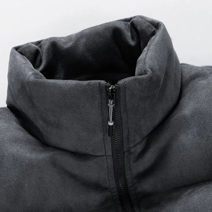 Streetwear Winter New Retro Parkas Coat Men Various Color Bubble Jacket Oversize Warm Solid Coat Faux Suede Puffer Jacket