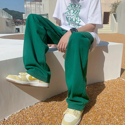4 Colors Baggy Jeans Men Fashion Casual Wide Leg Jeans Men Streetwear Loose Hip Hop Straight Denim Pants Mens Trousers M-2XL