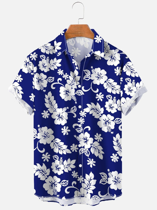 Casual Shirts For Men Korean Fashion Flower White Costumes Oversized shirt Medieval Totoro Color Vintage Clothes