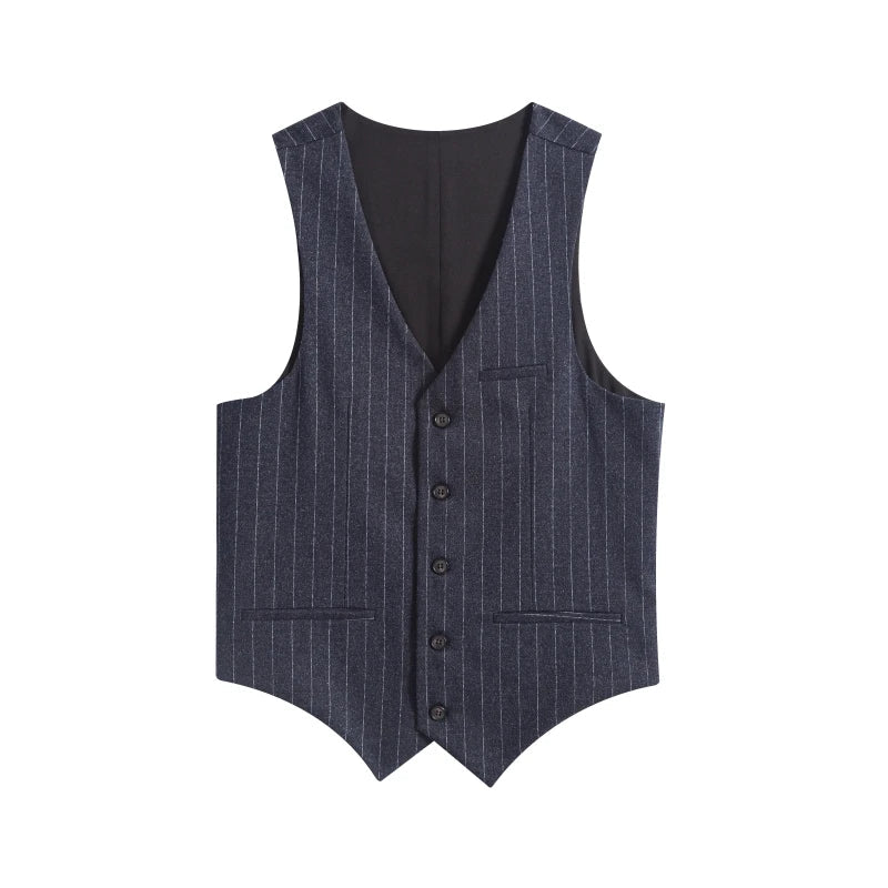 saferido Brand Clothing New Men's Suit Vest Dress Male Sleeveless Business Single Buckle Waistcoat Spring Autumn Plus Size S-4XL
