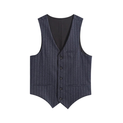 saferido Brand Clothing New Men's Suit Vest Dress Male Sleeveless Business Single Buckle Waistcoat Spring Autumn Plus Size S-4XL