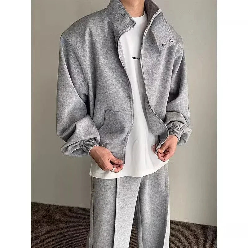 saferido Casual Sports Mens Suit 2024 Spring Korean Street Fashion Couple Two-piece Set Daily Comfortable Outdoors Running Tracksuit