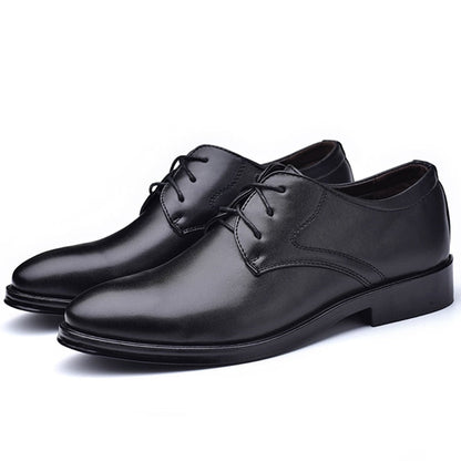 saferido Plus Size Man Shoes Formal Black Leather Shoes for Men Lace Up Oxfords for Male Wedding Party Office Business Casual Shoe Men