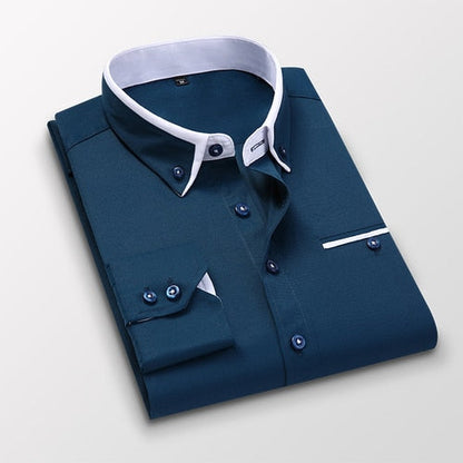 8XL 7XL Hot! Men's Summer Casual Cotton Long-Sleeved Shirts/Male Slim Fit Spring Lapel Business Dress Shirt Tops Brand Clothing