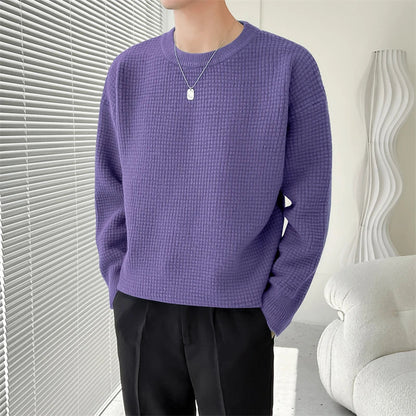saferido Men's American Sweater Autumn Winter Thick Needle Sweater Round Neck Pullover Loose Casual Oversize Sweater Mens Clothing 4XL
