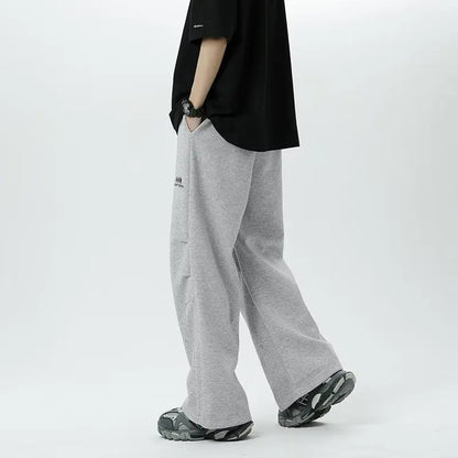 saferido Wide Leg Sweatpants Men Casual Pants Men Oversize Gray Sports Pants Black Trousers Male Loose Korean Streetwear Hip Hop
