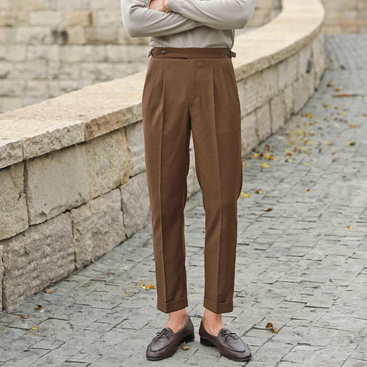 saferido Fashion Solid Color Spring Summer Simple Pant Men Social Trousers Pantalones Hombre Casual Elastic Waist Pant Men Versatile Pant