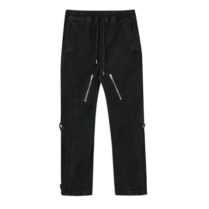 HOUZHOU Distressed Jeans Men Denim Trousers Male Zipper Hip Hop Punk Pants Vintage Casual Streetwear Designer Clothes Japanese