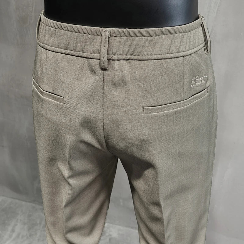 saferido Men Clothing Dress Trousers Spring and Summer Fashion Casual Korean Style Easy Matching Thin Suit Pants Trend Slim Leggings