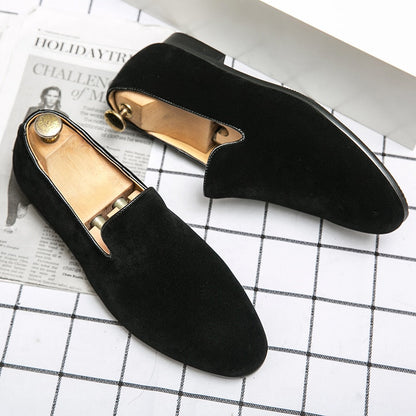 saferido Suede Leather Shoes Men Mules Classic Business For Male Luxury Driving Shoes Men Loafers Design Shoes Slip-On Men Dress Shoes