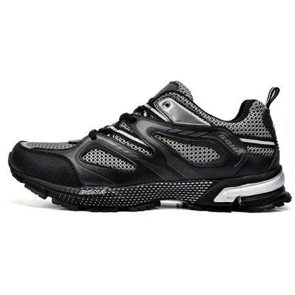 saferido New Arrival Classics Style Men Running Shoes Cow Split Mesh Men Sport Shoes Lace Up Outdoor Jogging Shoes