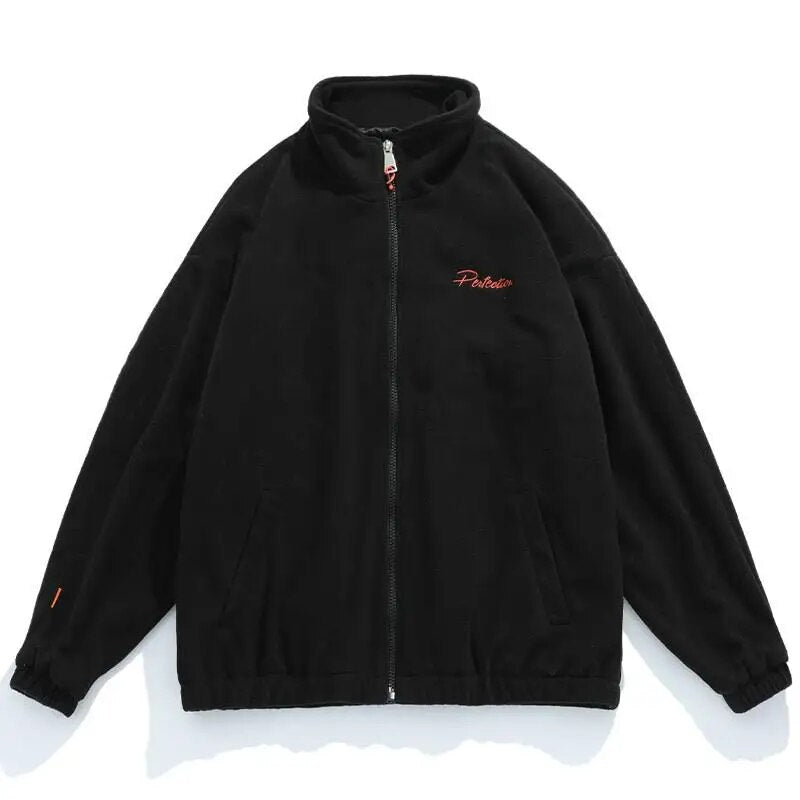 Spring and  Autumn New Fleece Knitted Coat Men's Loose Couple Suit Versatile High Street Style
