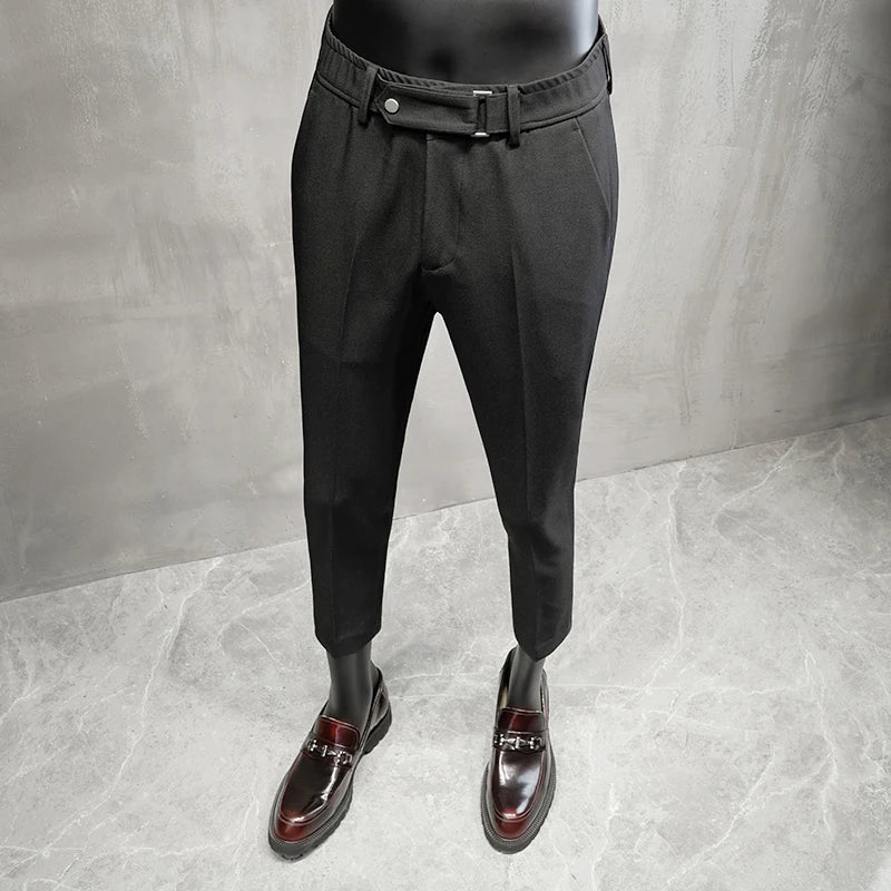 saferido Men Clothing Dress Trousers Spring and Summer Fashion Casual Korean Style Easy Matching Thin Suit Pants Trend Slim Leggings