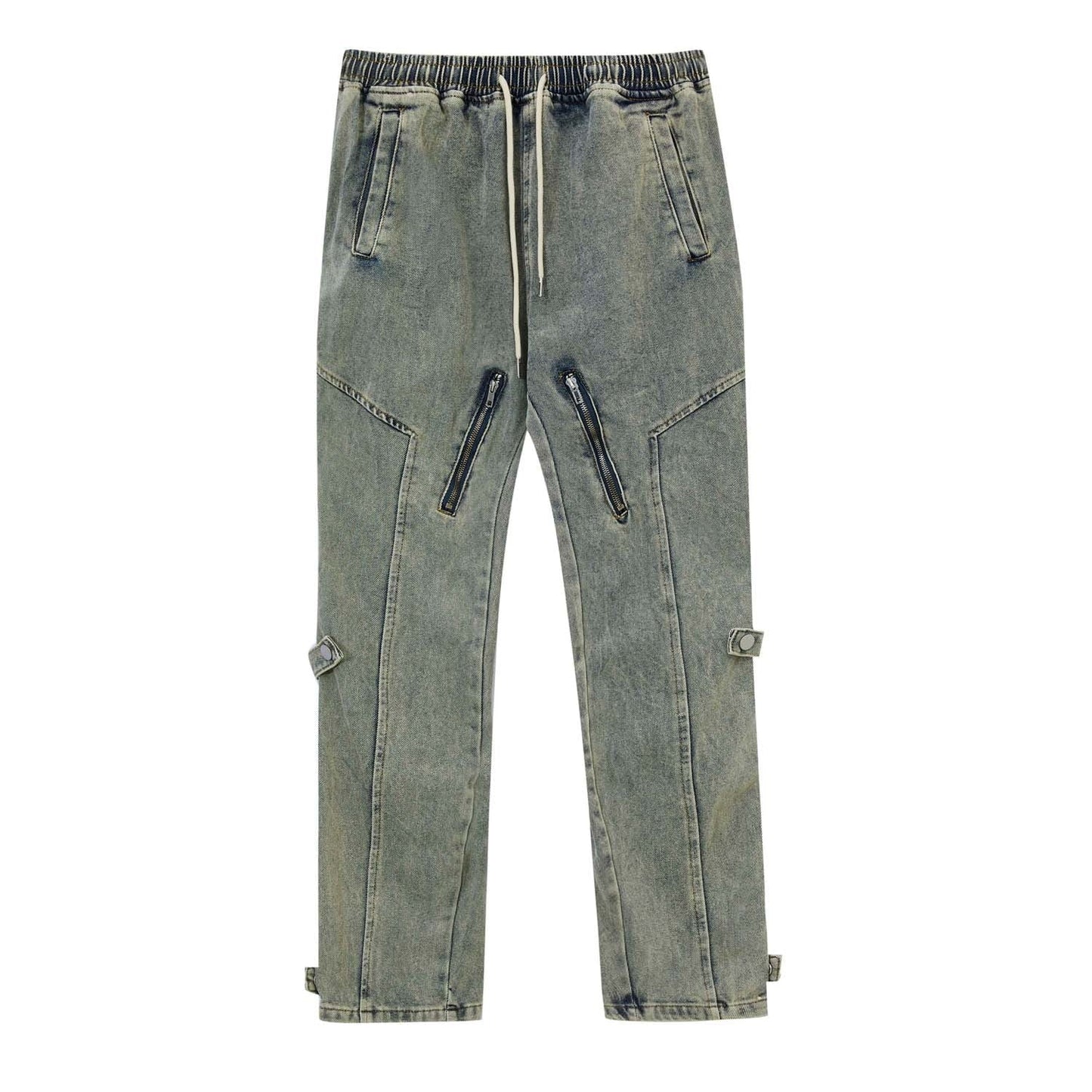 HOUZHOU Distressed Jeans Men Denim Trousers Male Zipper Hip Hop Punk Pants Vintage Casual Streetwear Designer Clothes Japanese