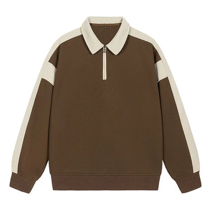 Spring Mens Patchwork Sweatshirt Hoodies Men Fashion Streetwear Harajuku Turn Down Collar Pulllover Male Korean Sweatshirt