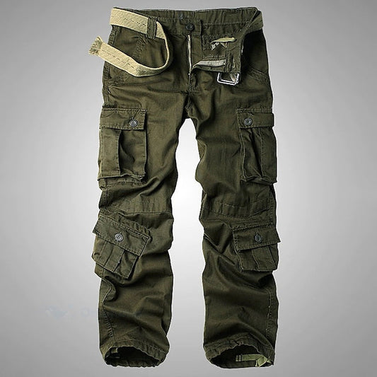 Men's Cargo Pants Cargo Trousers Pocket Plain Comfort Breathable Outdoor Daily Going out 100% Cotton Fashion Casual Black Army Green