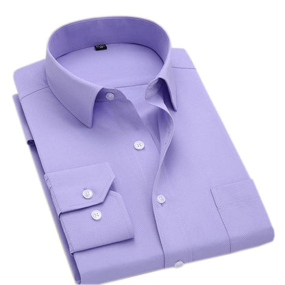 Classic Style Men's Solid Shirts Long Sleeve Men's Casual Shirts Comfortable Breathable Men's Office-wear Clothing