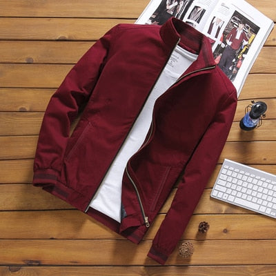 saferido       Spring Autumn Men's Bomber Jackets Casual Male Outwear Windbreaker Stand Collar Jacket Mens Baseball Slim Coats 5XL,YA810