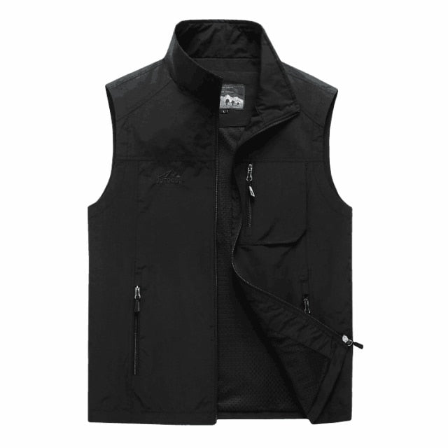 saferido       Men's Vests Autumn Mens Sleeveless Vest Spring Summer Casual Travels Vest Outdoors Thin Big Size Vest Waistcoat Men Clothes