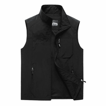saferido       Men's Vests Autumn Mens Sleeveless Vest Spring Summer Casual Travels Vest Outdoors Thin Big Size Vest Waistcoat Men Clothes