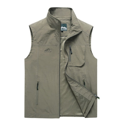 saferido       Men's Vests Autumn Mens Sleeveless Vest Spring Summer Casual Travels Vest Outdoors Thin Big Size Vest Waistcoat Men Clothes