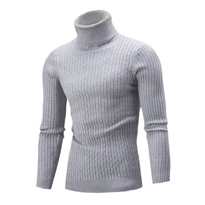 Men's Turtleneck Striped Sweater Knit Multicolor