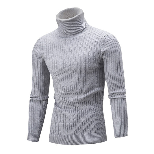 Men's Turtleneck Striped Sweater Knit Multicolor