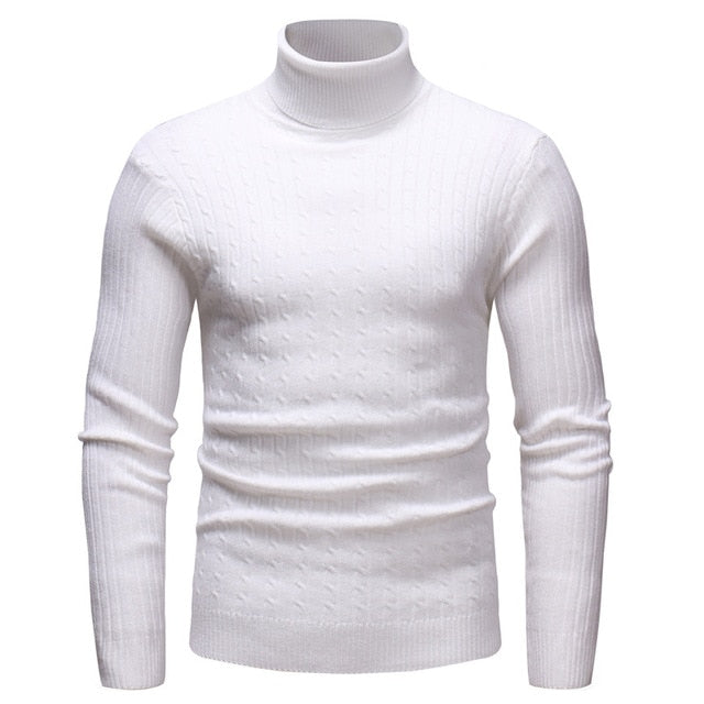 Men's Turtleneck Striped Sweater Knit Multicolor