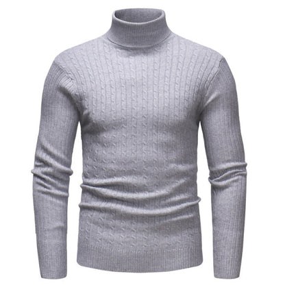 Men's Turtleneck Striped Sweater Knit Multicolor