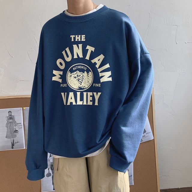 Spring Men Casual Sweatshirts Harajuku 1997 Printed Men Oversized Hoodies Korean Man Casual Loose Pullovers