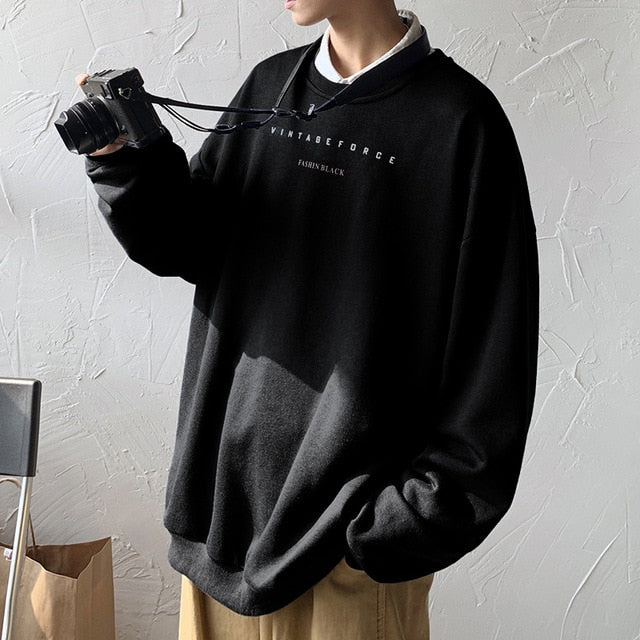 Spring Men Casual Sweatshirts Harajuku 1997 Printed Men Oversized Hoodies Korean Man Casual Loose Pullovers