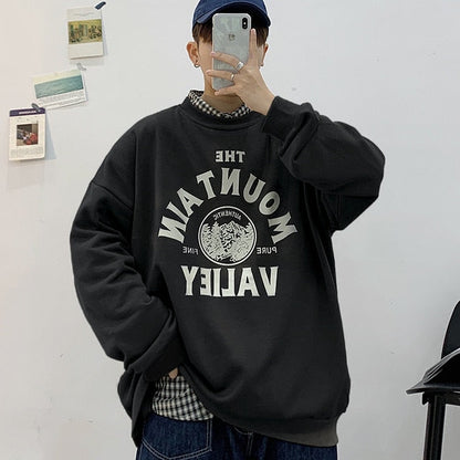 Spring Men Casual Sweatshirts Harajuku 1997 Printed Men Oversized Hoodies Korean Man Casual Loose Pullovers