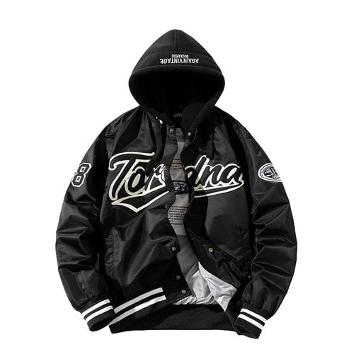 saferido      Hip Hop Baseball Jacket Men Women Embroidery Jacket Letter Streetwear Jacket Fashion Vintage Windbreaker Couples Spring Autumn