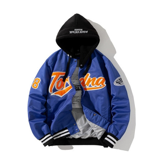 saferido      Hip Hop Baseball Jacket Men Women Embroidery Jacket Letter Streetwear Jacket Fashion Vintage Windbreaker Couples Spring Autumn
