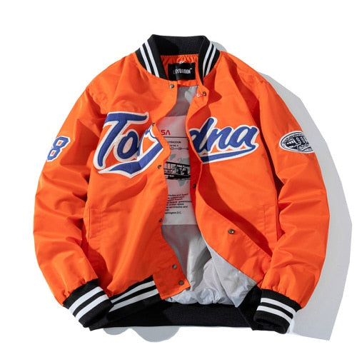 saferido      Hip Hop Baseball Jacket Men Women Embroidery Jacket Letter Streetwear Jacket Fashion Vintage Windbreaker Couples Spring Autumn
