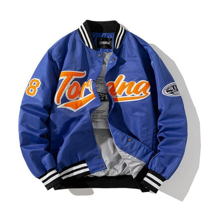 saferido      Hip Hop Baseball Jacket Men Women Embroidery Jacket Letter Streetwear Jacket Fashion Vintage Windbreaker Couples Spring Autumn
