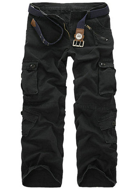 Men's Fashion Trendy New Camouflage Mens Cargo Pants Multi-Pocket Fashion Military Tactical Pants Mens Leisure Cotton Straight Zipper Male Pants