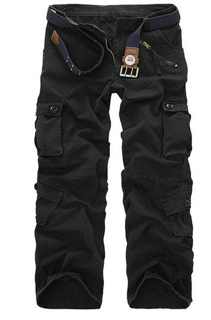 Men's Fashion Trendy New Camouflage Mens Cargo Pants Multi-Pocket Fashion Military Tactical Pants Mens Leisure Cotton Straight Zipper Male Pants