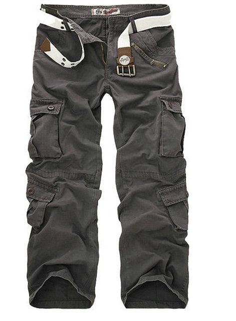Men's Fashion Trendy New Camouflage Mens Cargo Pants Multi-Pocket Fashion Military Tactical Pants Mens Leisure Cotton Straight Zipper Male Pants