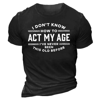 Men's T shirt Tee Graphic Tee Funny T Shirts Slogan T Shirts Retro Shirts Letter Graphic Prints Crew Neck Custom Print Black White Army Green Blue 3D Print Outdoor Street Short Sleeve Print Clothing